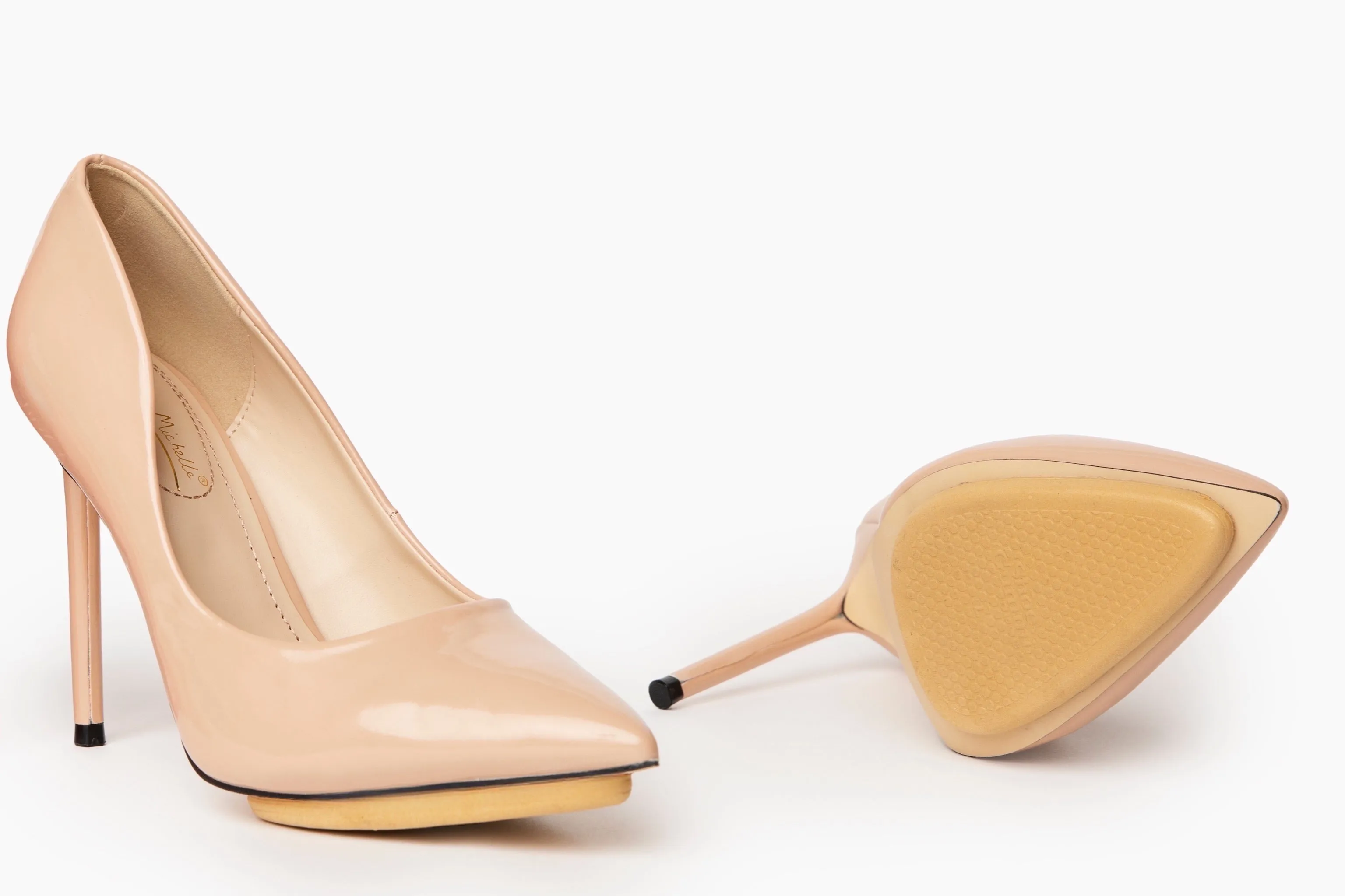 SHOE GUMMI POINTED TAN