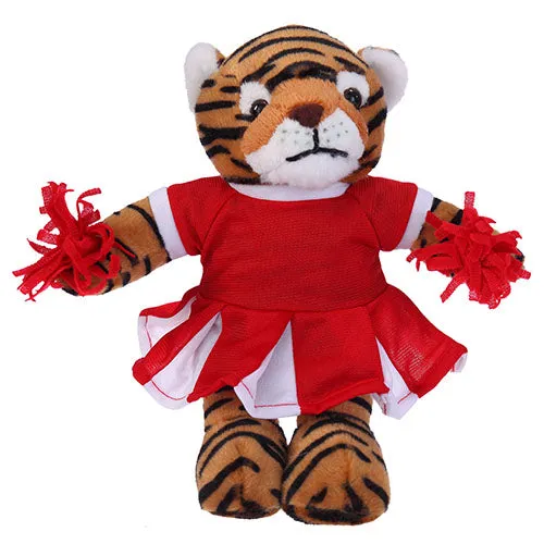 Soft Plush Stuffed Tiger with Cheerleader Outfit