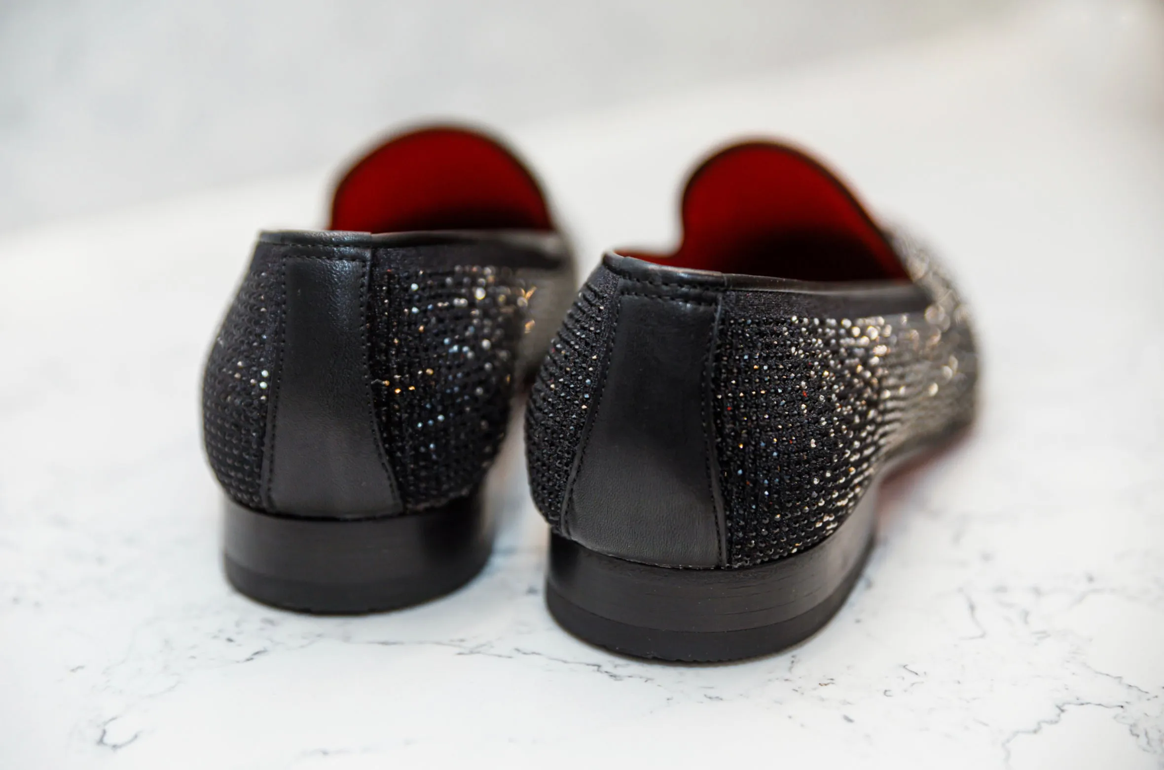 The Mandana Diamond Loafers - Black