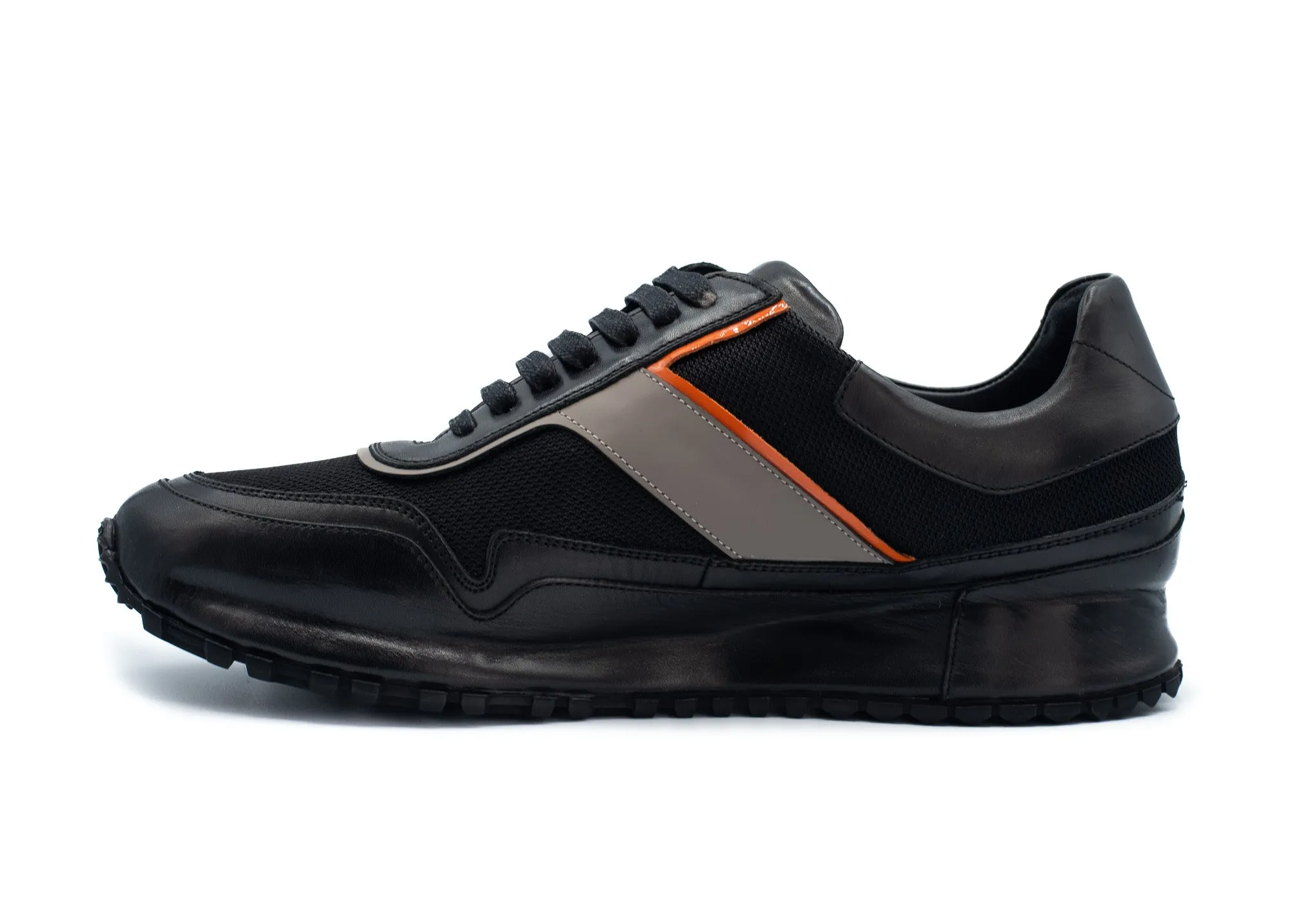 The Tach Black Leather Men Sneaker Final Sale!