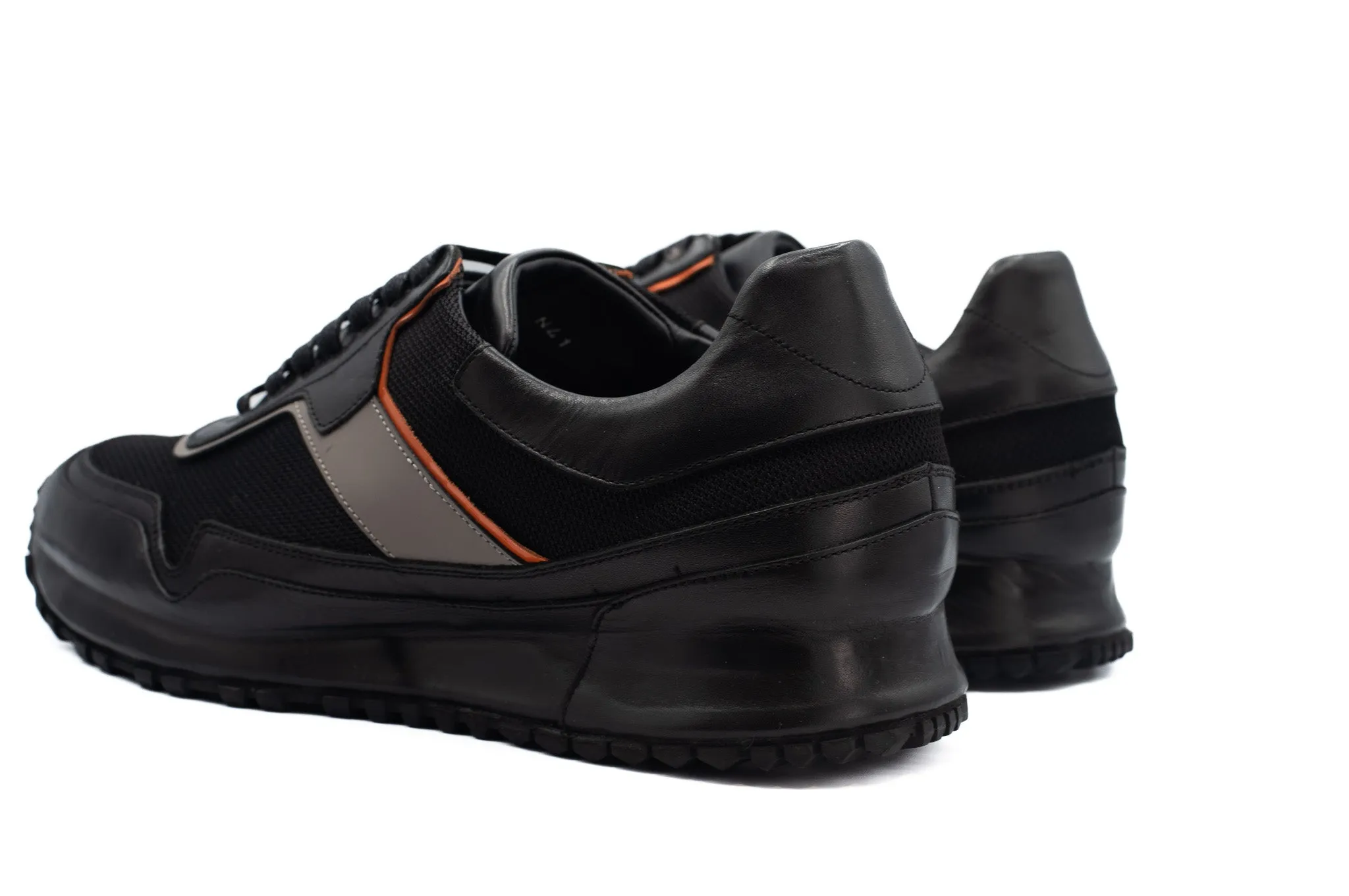 The Tach Black Leather Men Sneaker Final Sale!