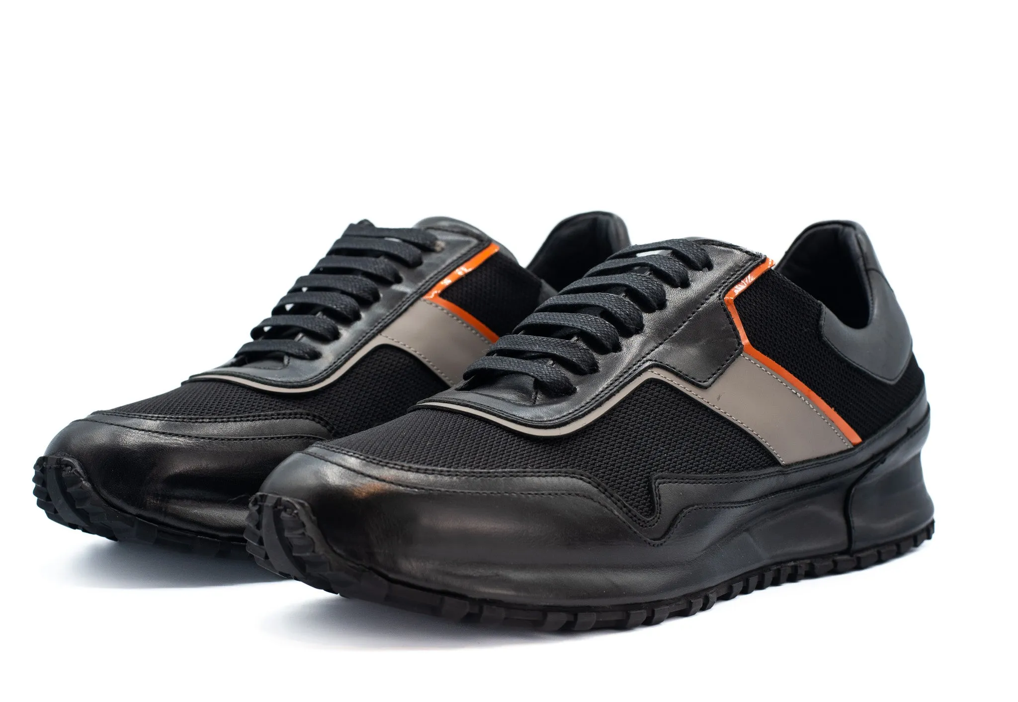 The Tach Black Leather Men Sneaker Final Sale!