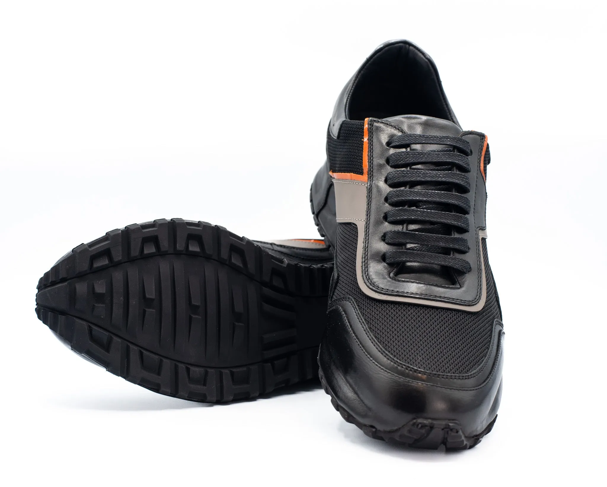 The Tach Black Leather Men Sneaker Final Sale!