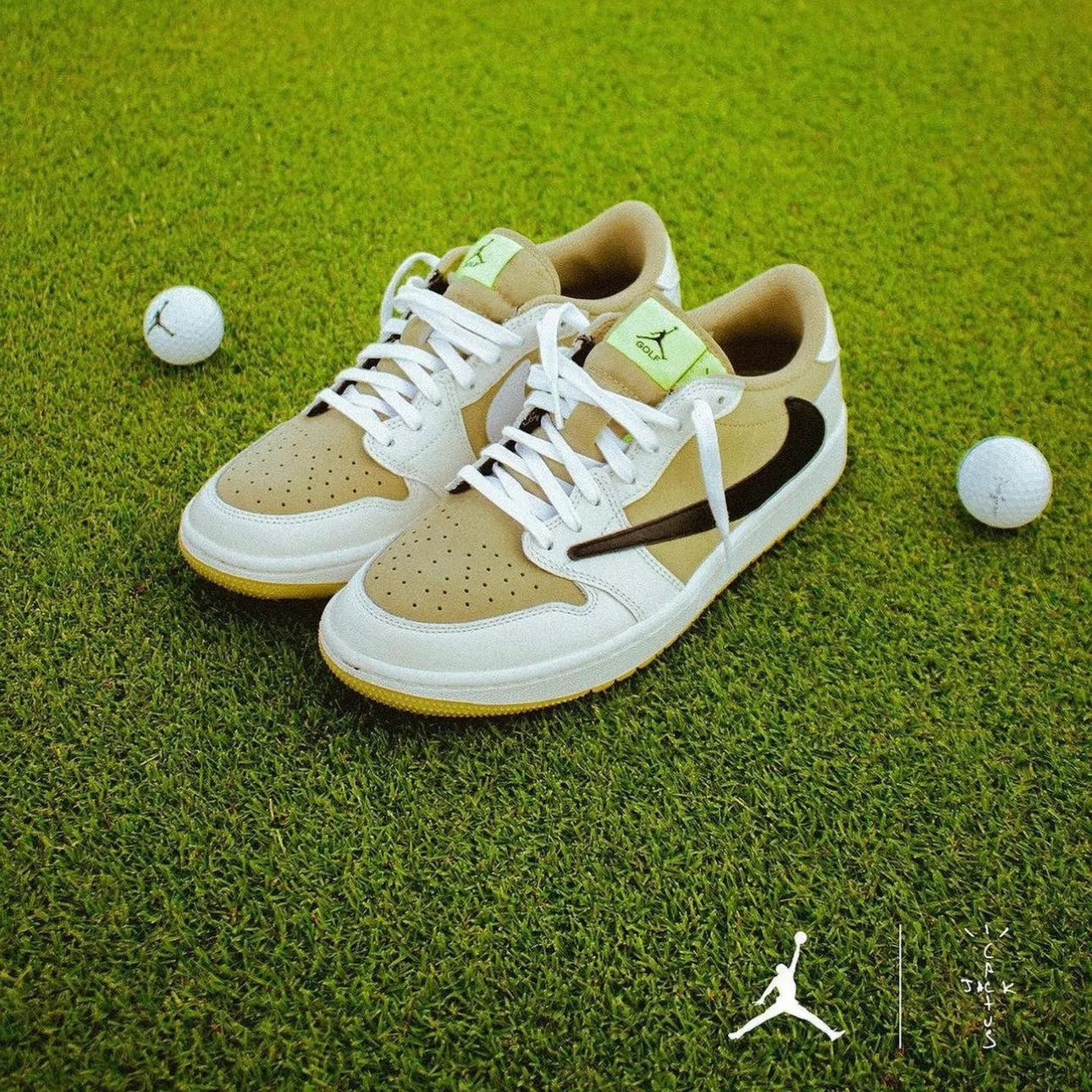 Travis Scott Air Jordan 1 Low Golf Olive Black