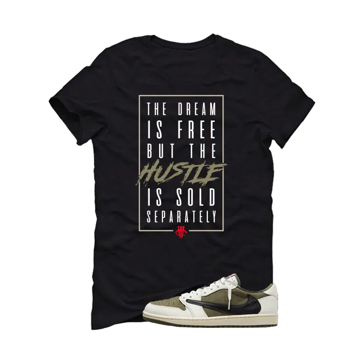 Travis Scott x Air Jordan 1 Low OG | illcurrency Black T-Shirt (THE DREAM IS FREE)