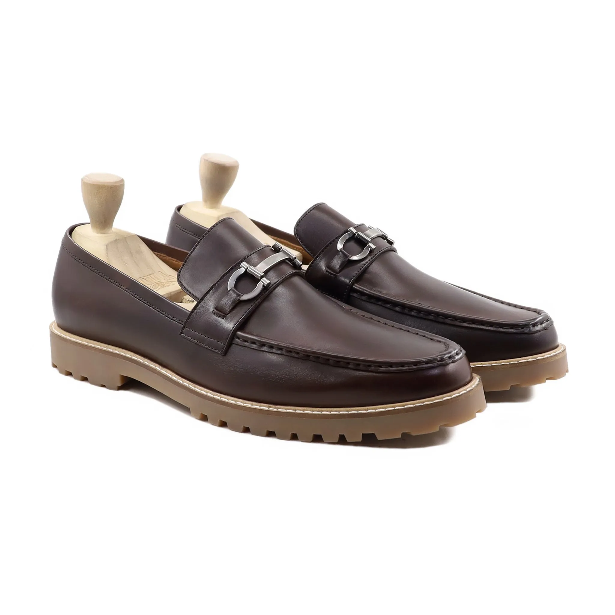 Trevor - Men's Dark Brown Calf Leather Loafer