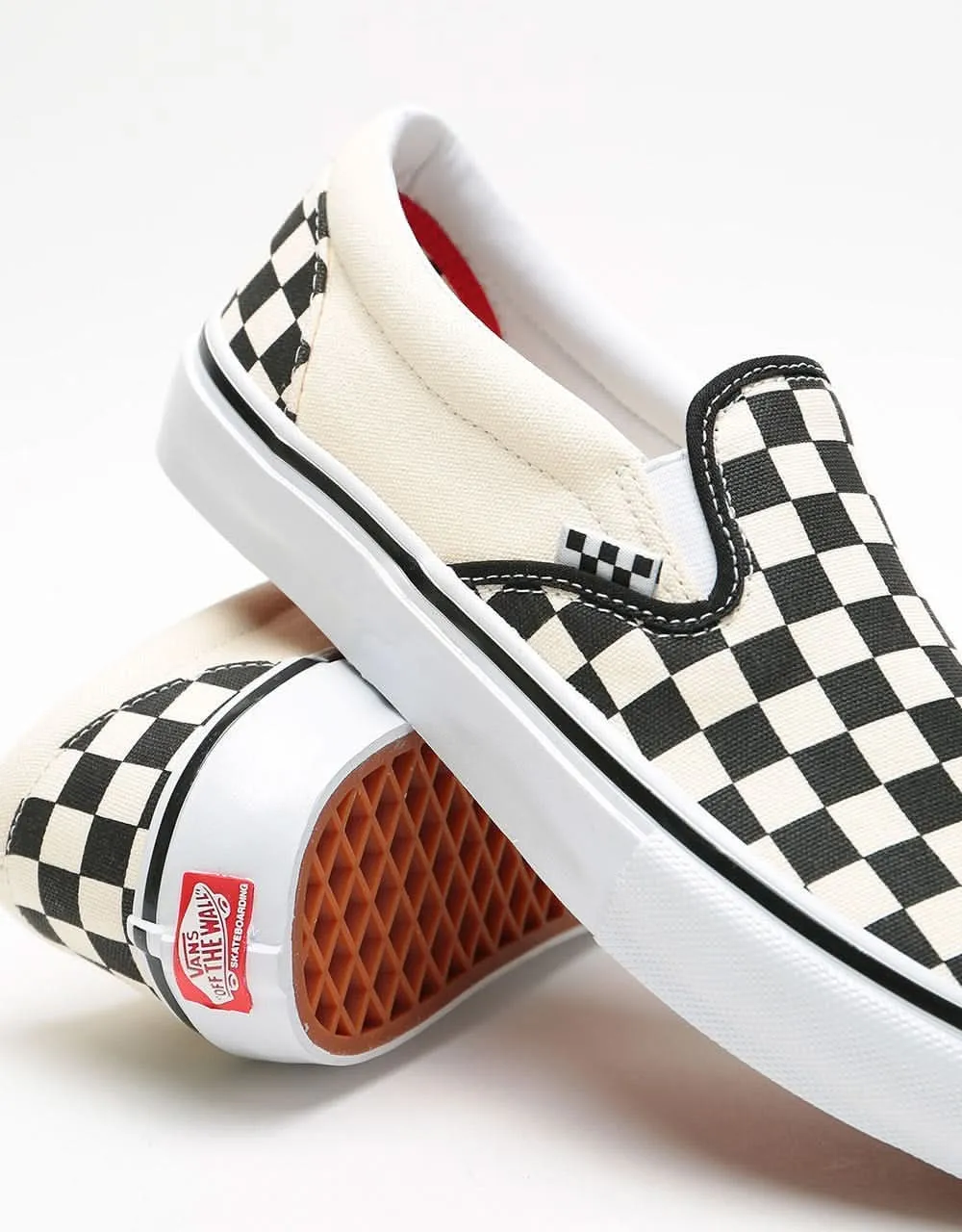 Vans Skate Slip-On Shoes - (Checkerboard) Black/Off White