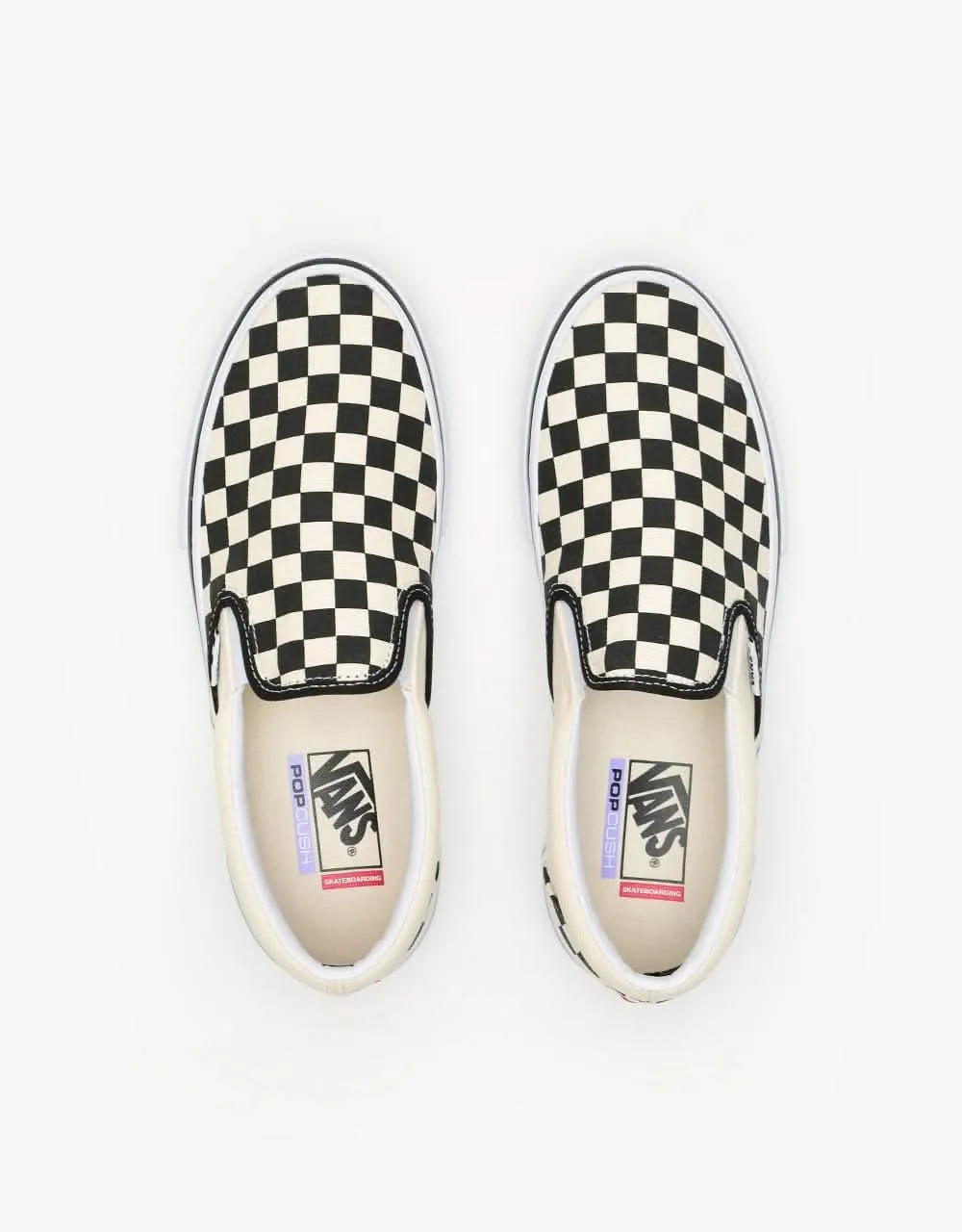 Vans Skate Slip-On Shoes - (Checkerboard) Black/Off White