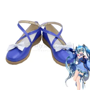 Vocaloid Hatsune Miku Cosplay Snow Miku 2017 Cosplay Shoes