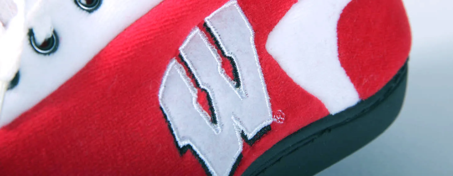 Wisconsin Badgers All Around Rubber Soled Slippers