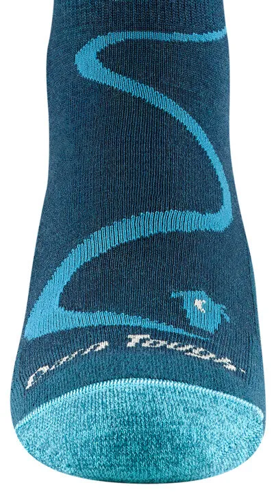 Women's Northwoods Micro Crew Midweight Hiking Sock W/ Cushion - Dark Teal