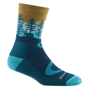 Women's Northwoods Micro Crew Midweight Hiking Sock W/ Cushion - Dark Teal