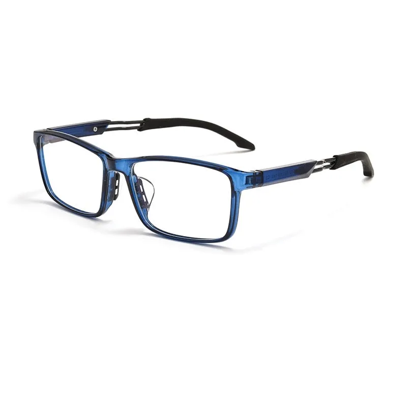 Yimaruili Unisex Full Rim Square Ultem Silicone Sports Eyeglasses 6202g