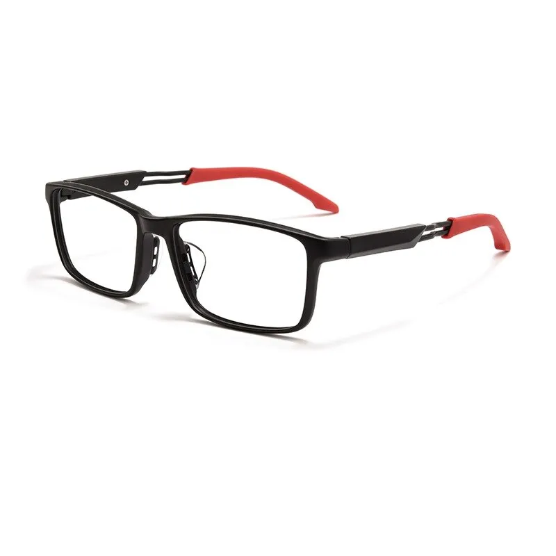 Yimaruili Unisex Full Rim Square Ultem Silicone Sports Eyeglasses 6202g